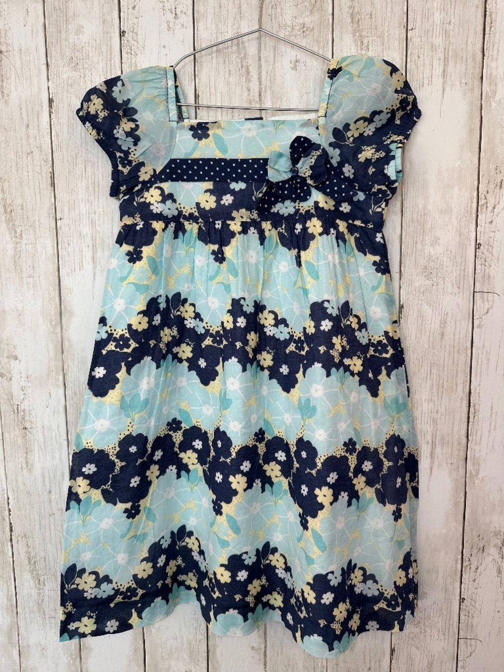 Janie and Jack By The Seashore Floral Dress Girls Size 6 Cottagecore Preppy